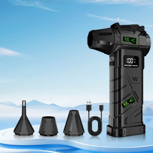 2-in-1 Blow & Vacuum Cordless Turbo Air Duster 1200000RPM 8000mAh Power Bank Stepless Speed for Car Detailing Keyboard Outdoor