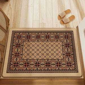 Manyue Home Floor Mat Door Mat Classy Ethnic Style Doormat Non Slip Carpet Stain-Resistant Entrance Door Mat