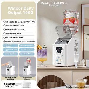 Watoor | Small Commercial Home Manual Bottled Water Ice Maker 30kg
