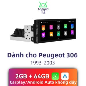 Đầu Màn Hình Android CarPlay 1 DIN Cho Peugeot 306 1993-2003 Với Dẫn Đường Bluetooth Đa Phương Tiện Màn Hình 6.9 RAM 2G ROM 32G