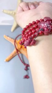 Vòng tay Nữ chuỗi 108 hạt mix tùy hưu hoa sen - T0367