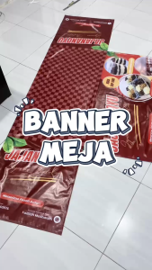 Cetak Spanduk Banner Taplak meja PORTABLE BISA CUSTOM