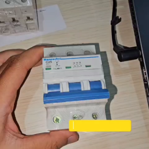 MCB HANNOCHS MCB 3 Pas 3 Phase 3P 6KA  25A ampere Terminal Kuningan Asli