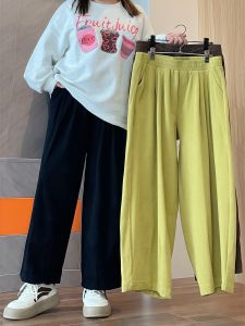 [Huaqi Plus Size Womens Clothing] 11493 Autumn Winter Womens Pants Fat mm 100.00kg Corduroy Casual Pants Womens Loose Slim Looking