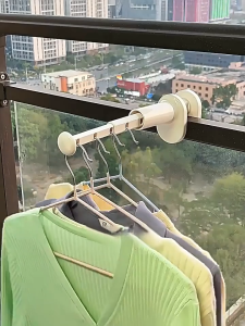 in hom Newest Retractable Folding Clothes Rack Travel Portable Hanger Hotel Indoor Drying Clothes Hanger