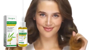 Hoegoa Olive Hair Oil Rose Geranium ＆ Rosemary Nourishing Moisturizing Strengthening Hair Anti-Rough Deep Repair Hair Treatment 50ml