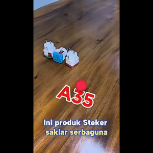 A35 COLOKAN SAKLAR ORI 100% KEPALA COLOK LISTRIK SETRUM KABEL SAMBUNGAN MULTI OVER STEKER ON OFF TERMINAL KUNINGAN UNIVERSAL FUNGSI dinding lampu Untuk steker kaki 3 ke kaki 2 Cocok buat sambungan charger hp atau laptop Warna random ORIGINAL SNI GARANSI