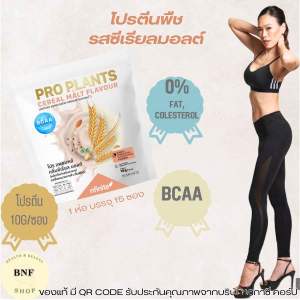 โปรตีนพืช มีBCAA :PRO PLANTS โปรแพลนท์ สูตรวีแกน 1 ห่อ มี 15 ซอง (nfinite) ปราศจากนม ปลอดกลูเตน