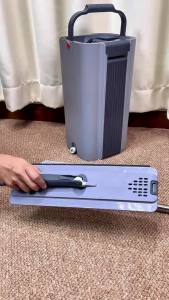 Flat Mop ไม้ม๊อบพร้อมถังรีดน้ำซักน้ำและรีดน้ำในตัว รุ่นหนาพิเศษ ม็อบถูพื้น ถังรีดน้ำไม้ถูพื้น พร้อมถังรีดน้ำ พลาสติกหนาเเข็งเเรง ช่วยประหยัดแรงถู