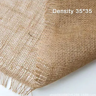 19.6in X 63in Natural Burlap Cloth Mesh Jute Textile Fabric For Bags Placemats Tablecloth Background Decoration DIY Accessories
