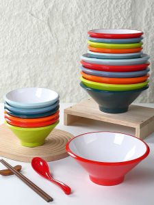 Nordic Style Melamine Soup Bowls Restaurant Creative Small Soup Bowls Large Spicy Hot Pot Rice Noodles Bowls Commercial Use