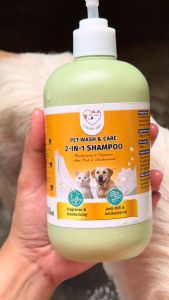 Cassiel Pet 2 in 1 Shampoo And Conditioner For Anti Tick And Flea Remover Antifungal For Dogs & Cats Shampoo Kutu Kucing