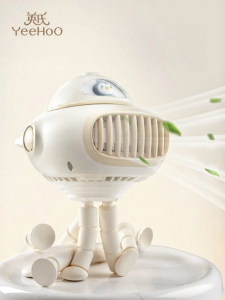 YeeHoO KIDS | Automatic Oscillation Portable Baby Stroller Fan Clip-On Octopus Design