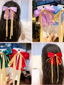 Hàn Quốc Dongdaemun (khu Mua Sắm Ở Seoul) Mới Đơn Màu Nút Bướm Tóc Khăn Kẹp Cho Người Lớn Và Trẻ Em Nữ Phụ Kiện Tóc Thời Trang Sành Điệu Áo Kẹp