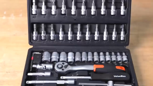 Set Kunci Shock 46 in 1 Lengkap Komplit Obeng Pas Sok Sock Shok Socket Ring Tool Kit Alat Bengkel Service Servis Mobil Motor