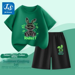 JS | Summer Sporty Cotton Boys Set Thin Lightweight Stylish