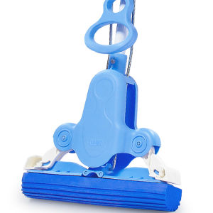 Foldable Four-Sided Water-Extraction Household Sponge Mop Head Absorbent Foam No-Wash Iron Handle Bathroom Cleaning Tool