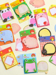 Cute Cartoon Animal Creative Stationery Prize for Primary School Students Sticky Notes Gift Ideas Adorable Animal Themed