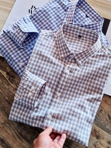 Áo Sơ Mi Nam Tay Dài Mùa Xuân Hè Phong Cách Mỹ Cổ Bẻ Kẻ Sọc Cotton Nguyên Chất Thường Ngày Thời Trang Công Sở Mùa Hè Thoáng Khí