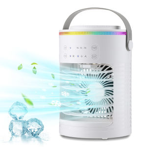 Afdeal | Quạt Điều Hòa Không Khí Mini USB Di Động Với 3 Tốc Độ Làm Mát Đèn 7 Màu Dùng Cho Nhà Và Văn Phòng Quạt Làm Mát Bằng Nước