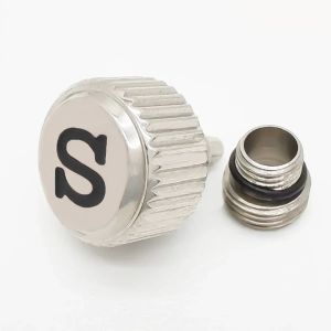 Vương Miện Đồng Hồ Bằng Thép Không Gỉ Có Thân Tương Thích Với NH35 NH36 4R35 4R36 7S26 SKX007 SKX009 Đồng Hồ Được Sửa Đổi Phần Đường Kính 7mm