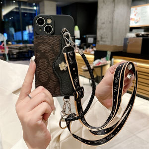 Oppo K12 K11 K10 K9 K7 K5 K1 Classic British Style Phone Case with Coin Pocket Soft Full Cover Anti-Fall Durable Eco-Friendly