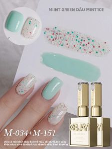 Bộ 2 Chai Gel Móng Tay Màu Xanh Bạc Hà & Bạc Hà Dâu Tây 15ML Bán Vĩnh Cửu Sử Dụng Đèn UV/LED Dành Cho Làm Móng Nghệ Thuật Tại Nhà