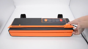 Electric Vacuum Food Sealer Machine Built‑in Cutter & Bag Storage Slot Vacuum Packaging Machine with 10 Pcs Vacuum Bags for Food Preservation