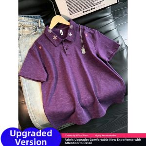 CHENMU | American Tie-dye Embroidery Heavyweight Polo Shirt