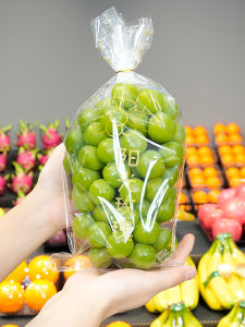 High-End T-Shaped Fruit Bag for Grapes Breathable Large Opening Preservation Bag Sun Rose Packaging Bag for Perishable Items