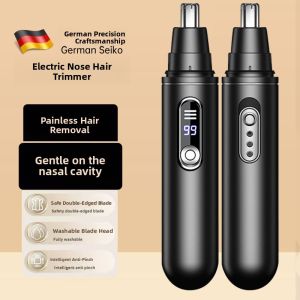 MONLEYTA | Automatic Electric Nose Hair Trimmer Mini Beard Shaver Nasal Fuzz Grooming Tool Compact Personal Care Device Universal Use