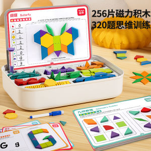 Magnetic Geometric Puzzle Shape Sorter Educational Building Blocks Toys for Children Kindergarten Birthday Gift Intelligence Development