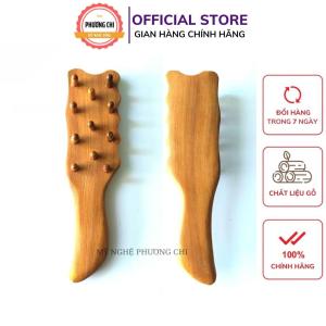 Lược chải mát xa cơ thể có tay cầm bằng gỗ thơm chuyên dụng - Mỹ Nghệ Phương Chi