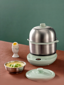 [China Plug Adapter Needed] Bear | Stainless Steel Multi-Function Egg Cooker with Timer
