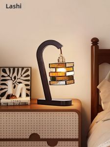 LANGSHANGZHAOMING | Vintage Walnut Desk Lamp