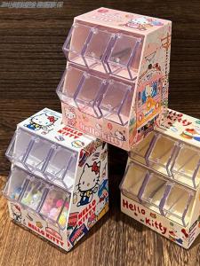 Mini Snack Toy Kt Cat Micro Store Storage Rack DIY Display Piece Home Kitchen Role Play Fruit Stand Toy for 7-14 Years Old