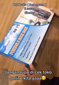 Rak Buku 2x5 Shenar & Penyimpan Buku Lemari Serbaguna 2 Sisi