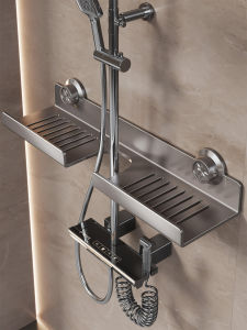 Adjustable No-Drilling Wall-Mounted Bathroom Shelf