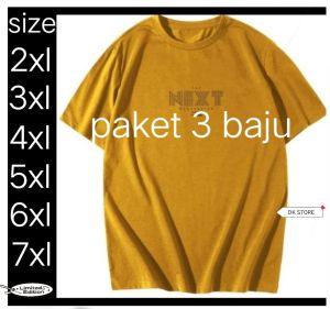 kaos distro jumbo 2xl 3xl 4xl 5xl 6xl 7xl~kaos jumbo pria~paket 3 baju random