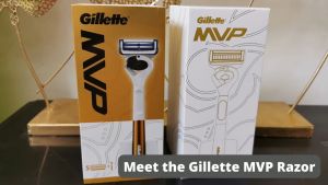 Gillette MVP Limited Edition MVP Set  ( 1 X  Premium Metal Handle + 5 X refill blades + 1x Golden Magnetic Stand )
