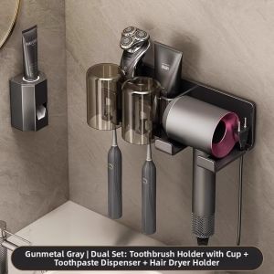 Hourleey | Easy-to-Install Wall-Mounted Toothbrush Holder