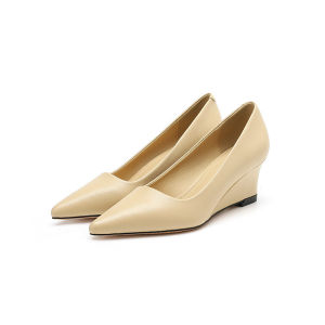 Comfortable Commute Sharp Pointed Toe Slope Heel Womens Single Shoes 2026 New Style Versatile Slip-On Professional High Heels