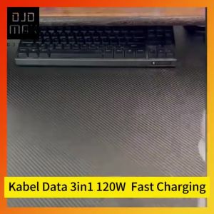 KABEL CHARGER 3 IN 1 / 120 WATT / 6A / 5A TYPE C / TYPE MICRO