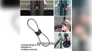 RockBros | Khóa Cáp Thép Chống Trộm ROCKBROS Cho Xe Đạp Khóa Mũ Bảo Hiểm Đa Năng 3 Số Mật Khẩu Với Bề Mặt Dày Dặn Để Tăng Cường An Ninh