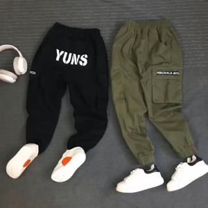 ZANRA Boys jeans 5-13 years old solid color casual elastic waist straight jeans children boys clothes trousers