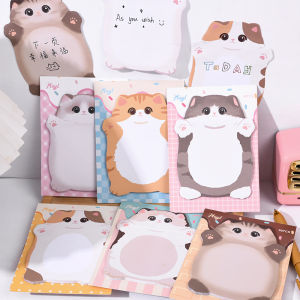 30 sheets Cat Sticky Notes for Students High-looking Memo Notes Sticky Tearable Note Pad Notepad Prizes Cute Stationary Supplies