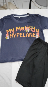 Baju Kaos Setelan Anak Perempuan Karakter Kartun Motif Kuromi Tulisan Lucu Usia 1 - 10 Tahun - DTF