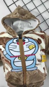 Jaket Bayi Balita Cowok Cewek Import Gambar Doraemon Bahan Bulu Tebal Usia 6 Bulan - 3 Tahun
