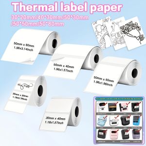 White Printing Label Stickers - Strong Adhesive Waterproof & No Curling! Compatible with M110/M220/M221 Label Makers for Home