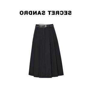 กระโปรงทรงเอเอวสูง Oajer Flagship Store แฟชั่นฤดูใบไม้ร่วงเริ่มต้น กระโปรงทรงร่มสไตล์ย้อนยุค กระโปรงทรงเอสุดเก๋